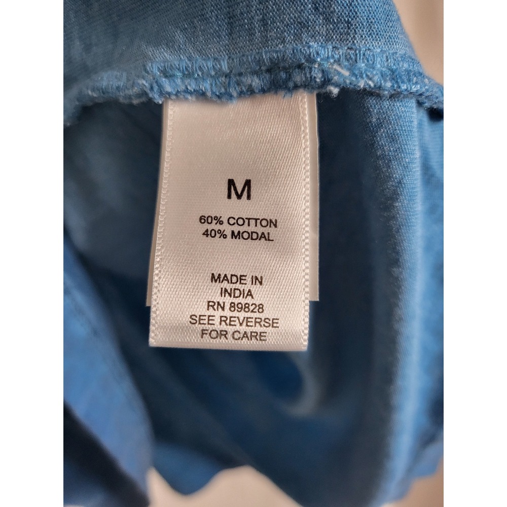 LOGO by Lori Goldstein Blue Short Sleeve Peplum Tunic - Picture 7 of 10